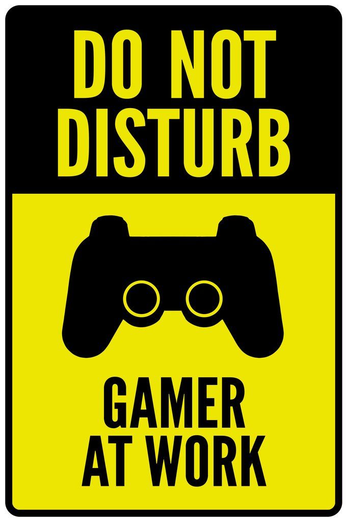 Warning Sign Do Not Disturb Gamer At Work Controller II Poster - 12x18